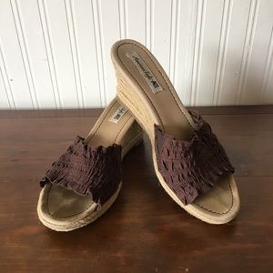 AE Ruched Chocolate Espadrilles, 8